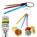 3Pcs Mini Keychain Knitting Aluminum Metal Crochet Hook Knit Needles Weaving Kit