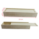 Unfinished Wood Box Pencil Case For School Kids Toys DIY Woodworking Art
