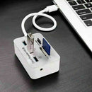 Aluminum 3-port USB 3.0 Hub MS SD M2 TF Multi-In-1 Memory Card Reader Adapter