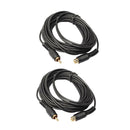 2Pack 15ft RCA Male to Female Extension Cord Audio Adapter for Video DVD CD