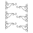 6-pack Baroque Style Plants Hanging Bracket Patio Lawn Hanger Rack Wall Hook