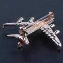 Alloy Airplane Brooch Pins Enamel Red Plane Luxury Brooches For Women Costu