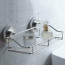 Vacuum Suction Type Bathroom Kitchen Storage Rack Shelf Holder with 3 Hooks