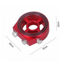 M20 X 1.5 Oil Filter Sandwich Plate Adapter 1/8 NPT Oil Cooler Kit (Red)