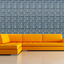 Adhesive Paste Green Brick Wall Stickers Living Room Bedroom