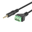 3.5mm 3 Pole Stereo Male to AV Screw Video Shield 30cm Balun Terminal Cable A
