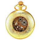 Luxury Golden Luminous Mechanical Pocket Watch Y4A3