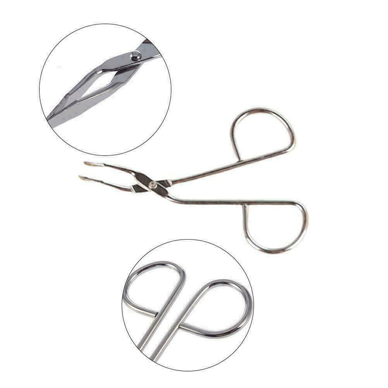 Eyebrow Tweezer Clamp Tool Scissors Eye Make Up Hair Removal Grooming Y F4K F0Z8