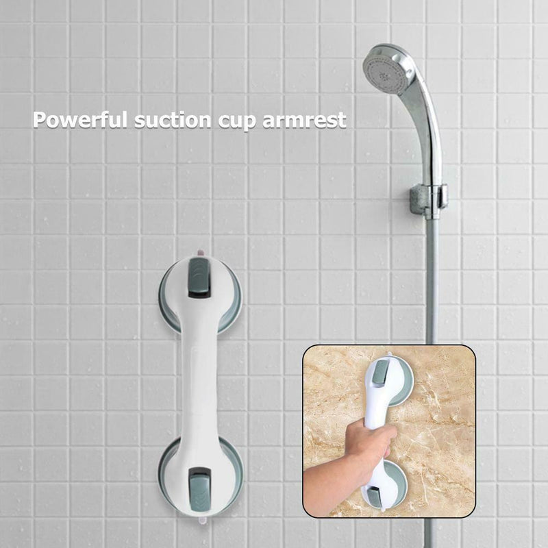 2pcs Removable Anti-Slip Handles Bathroom Glass Door Suction Cup Armrest