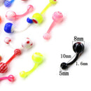 20Pcs/Set Mixed Acrylic Navel Button Belly Bar Ring Piercing Body Jewe OZ