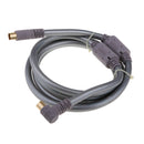 90 Degree TV 9mm Coaxial Cable Aerial Male to Male RF Antenna Cable gray