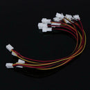 5Pcs 12V 3 Pin Female to 2/3 Pin Male PC Fan Power Splitter Extension Cable