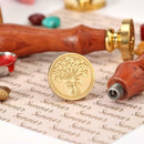 Retro DIY Wax Seal Fire Paint Plant Pattern Palace Stamp Envelope (C143)