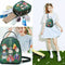 Ms. bag quilting forest girl printing green PU leather fashion trend should Z1Q6