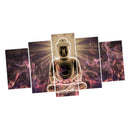Modern Canvas Wall Art of Buddha Light for your Living Room -5 Panel Size S
