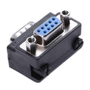 DB9 9Pin Serial Port Female to Male Connector 90 Degree Right Angle Adapter