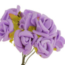 100 xMini Artificial Roses Flowers Bouquet Wedding Home Romatic Decor Purple