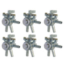 6Pcs 3 Way Petcock Fuel Tank Shut Off Valve for Motorcyle Dirt Bike 1/4 inch