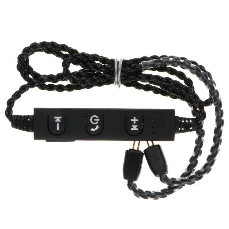 Wireless Bluetooth Cable Upgrade Wire 2 Pin for KZ-ZST/ES3/ED12/ZSR Black
