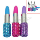 3Pcs Novelty Lipstick Ball Point Ballpoint Pen for Office Stationery W BMJ