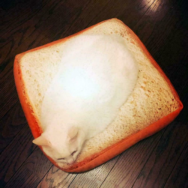 Cute Toast Bread Dog Cat Mat Pet Padded Bolster Puppy Bed Cushions Warm New V9E3