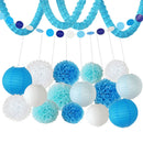 Hanging Garland Tissue Paper Flowers Hanging Lanterns Wedding Party Decor