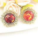20pcs 25mm Acrylic Rhinestone Buttons DIY Wedding Invitation Flower Applique