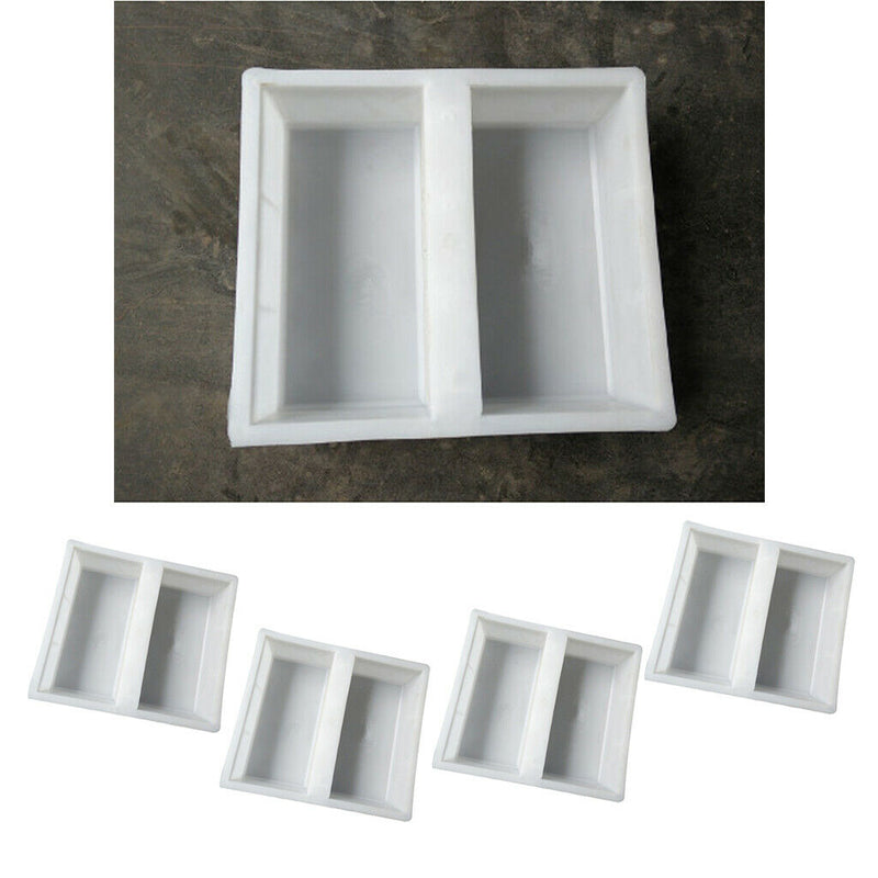 4pcs Driveway Paving Brick Patio Concrete Slabs Path Garden Walk Maker Mould