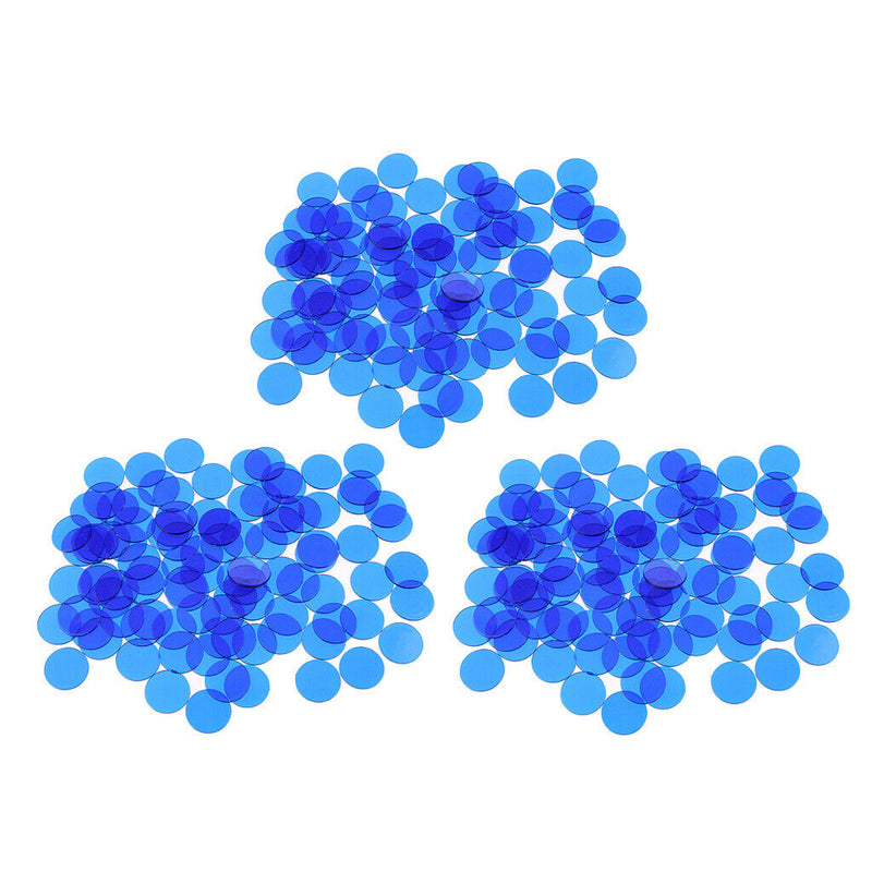 300 Pieces Professional Plastic Bingo Chips Transparent Counters Accessory