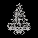 Christmas tree letters Metal Cutting Die For DIY Scrapbooking Album Paper CardMO