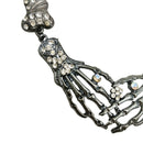 Alloy Halloween Decor Party Wedding Dress Up Skeleton Hand Necklace Earrings Set