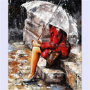DIY Paint By Numbers 16"*20" Kit Umbrella Girl Painting On Canvas Home Decor