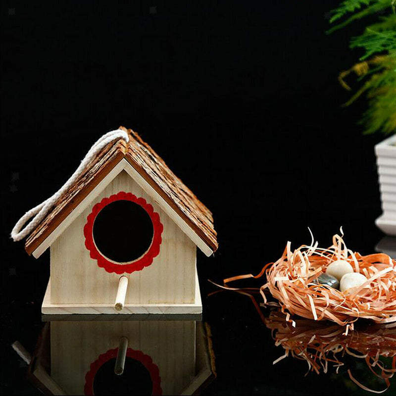 Wooden Parakeet Nest Box, Budgie Nesting House, Breeding Box for Lovebirds,