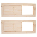 Pack of 2 Sauna Air Vent Set Sauna Access Vents Air Vent Grille Natural Wooden