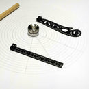 Multi-functional Measuring Drawing Ruler Magnetic Compass Ruler Draw Tool