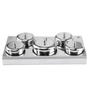 5pcs Manicure Tool Acrylic Powder Liquid Cup Storage Box Stainless Steel Durable