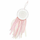 Bohemia Pink Ribbon Lace Dream Catcher Home Wall Hanging Decor Pink+white