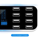 1Pc 8 Port Quick USB Charger 3.0 with LED Display Car Phone Mobile Chargers E2O8