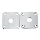 2 Pcs 35MMx35MM Metal Square Guitar Jack Plates JackPlate Cover for LP Elec