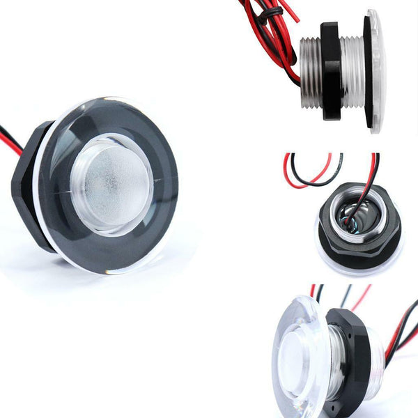 4Pcs DC12V Blue LED Round Courtesy Light Yacht Marine Boat Stair Deck Lamp