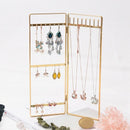 Double Panel Jewelry Display Rack Hanging Earrings Stand Jewelry Organizer A2Q3