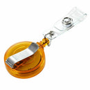 Retractable Ski Pass ID Card Badge Holder Key Chain Reels With Clip Orange H7W9
