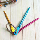 3Pcs/Set Aluminum Crochet Hooks On Keychain/Keyring Knitting Needles Craft DIY^^