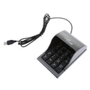Mini USB Numeric Keypad Number Digital Password Keyboard Num Pad 19Keys