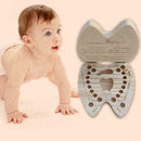 Baby Tooth Box Wooden Milk Teeth Organizer Storage Save Girls Boys Souvenir M7F7