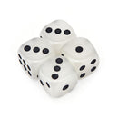 4PCS 14mm Fillet Black Pips Luminous Dice 6 Side For Boardgame Night Bar KTV LJA