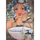 5D DIY Full Drill Diamond Painting Cleaning Face Cross Stitch Embroidery