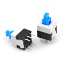 10x Square 8x8mm 6 Pin DPDT Mini Push Button Self-locking Multimeter Switches JR