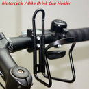 Black Universal Motorcycl Bike Handlebar Drink Cup Holder Beverage Water Bottles