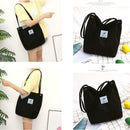 Fashion Women Handbag Canvas Print Tote Large Capacity Shoulder Bag (Black)